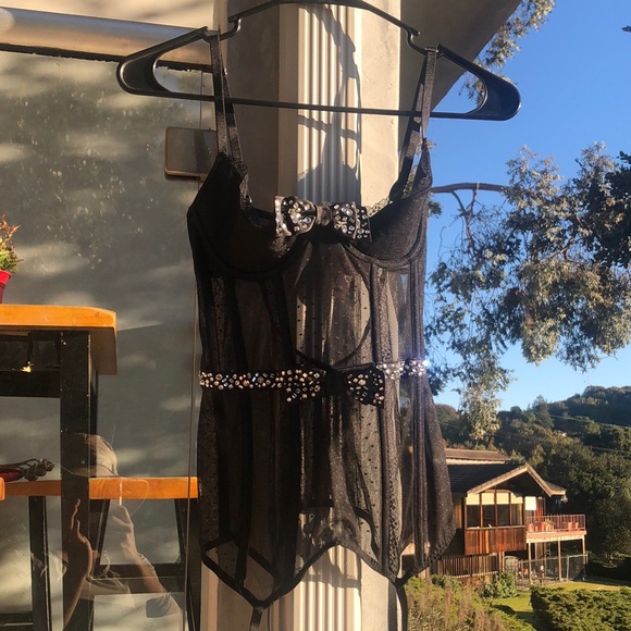 * LAST CHANCE* Victorias Secret Sequined Corset Lingerie rhinestone detailing. - Picture 6 of 11